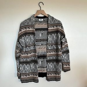 Old Navy Cardigan Neutral Geometric Print. Small.